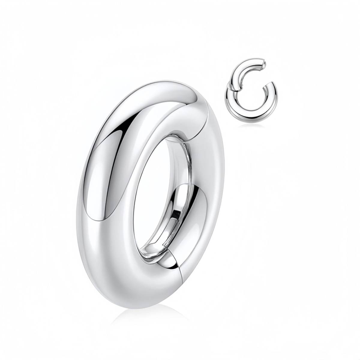 Titanium Steel Closed Lip Ring Human Body Piercing Accessories