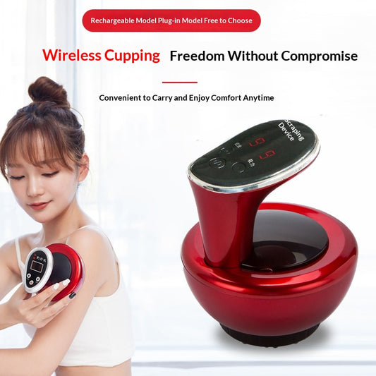 Household Charging Massage And Guasha Device With Negative-pressure Suction
