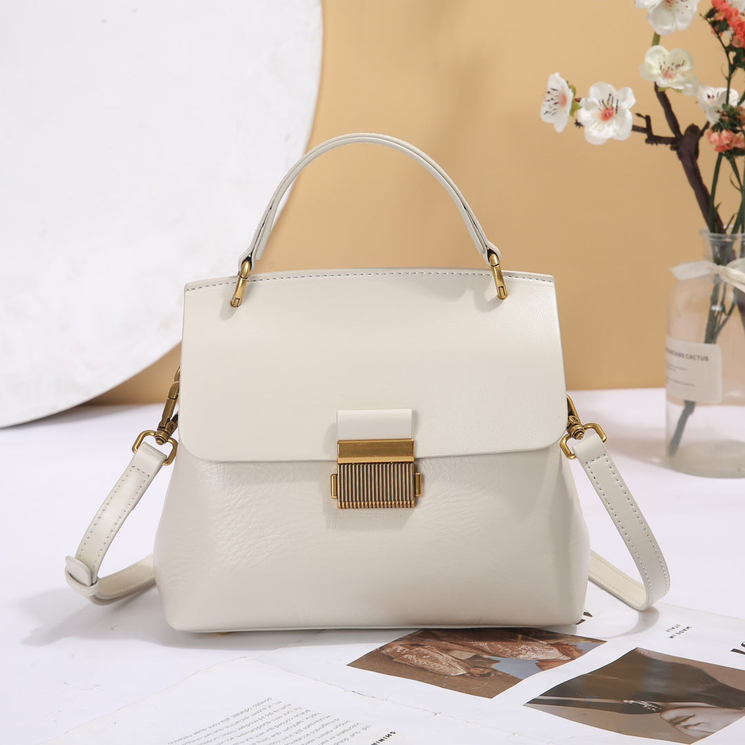Badi Leather Women's Bag, Made Of Top-layer Cowhide, Premium Feel, Tote And Shoulder Bag, Genuine Leather With Large Capacity, Perfect For Commuting And Crossbody Use