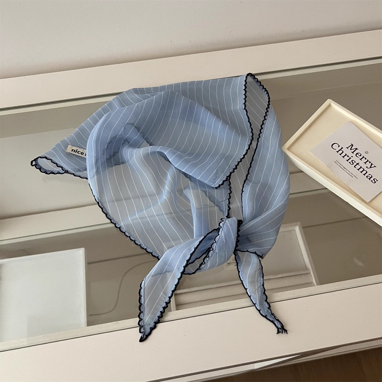 Korean Polka-dot Silk Womens Neck Scarf