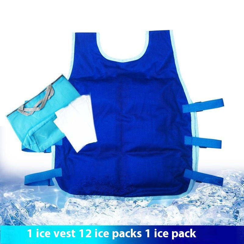 Summer Cooling Vest Outdoor Heatstroke Prevention Ice Pack Refrigeration