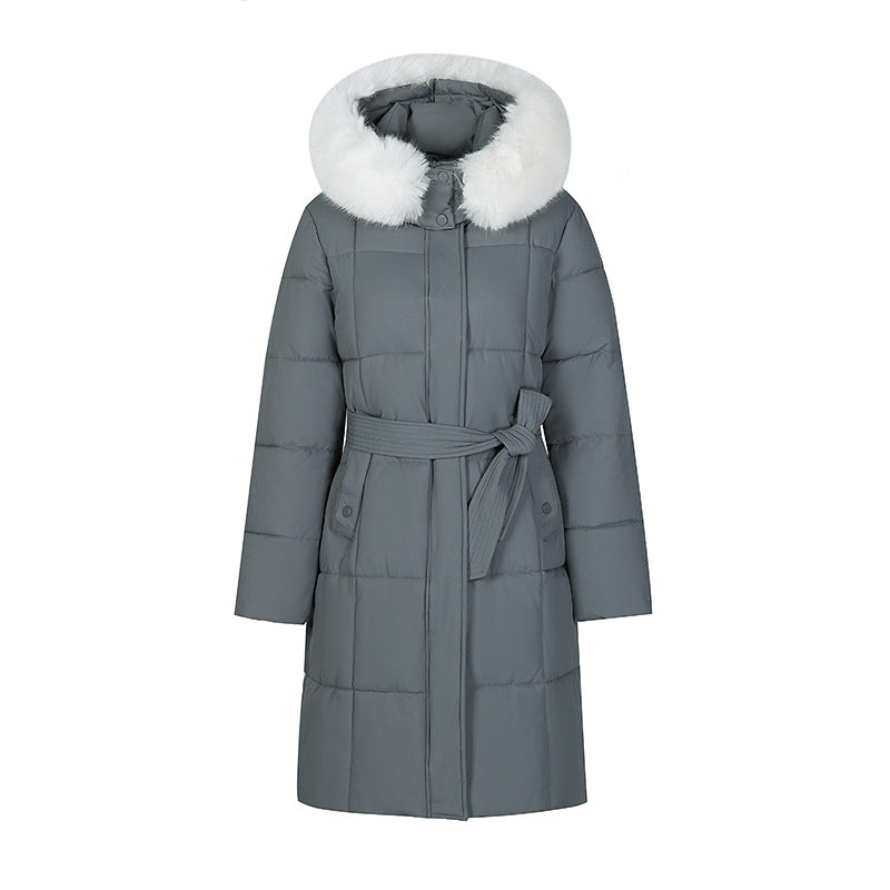 Big Fur Collar Women's Mid-length Winter Loose Korean Style Padded Down Jacket