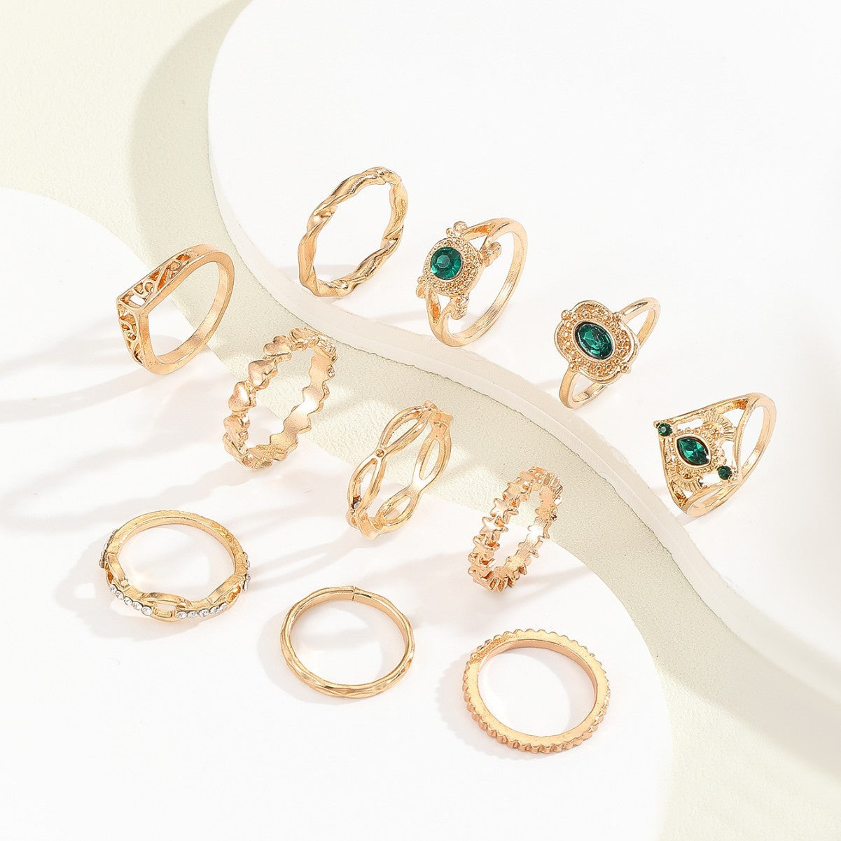 Vintage Diamond Ring Set Personality Accessories