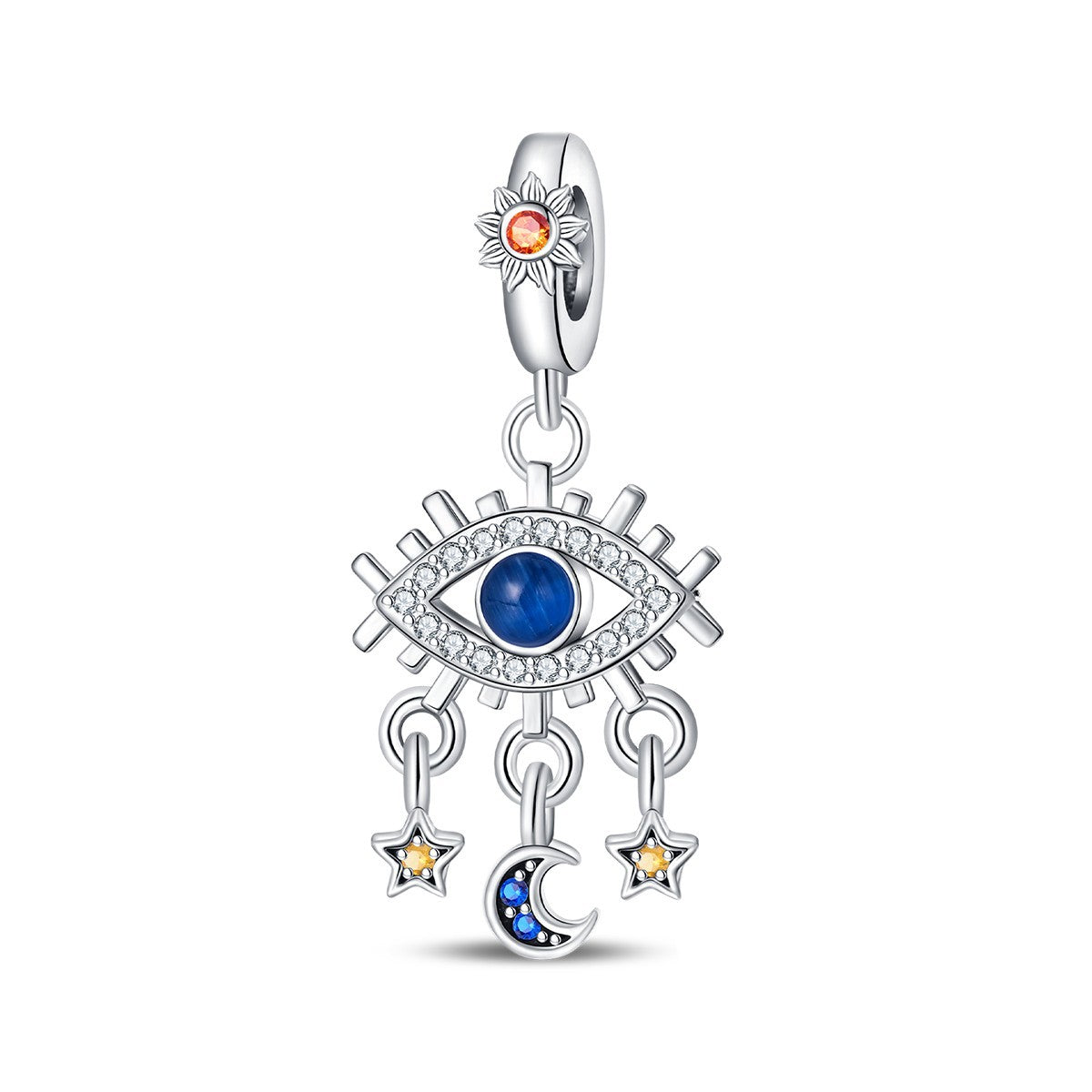 Beaded Bracelet Pendant Zircon Blue Eye Beads Accessories