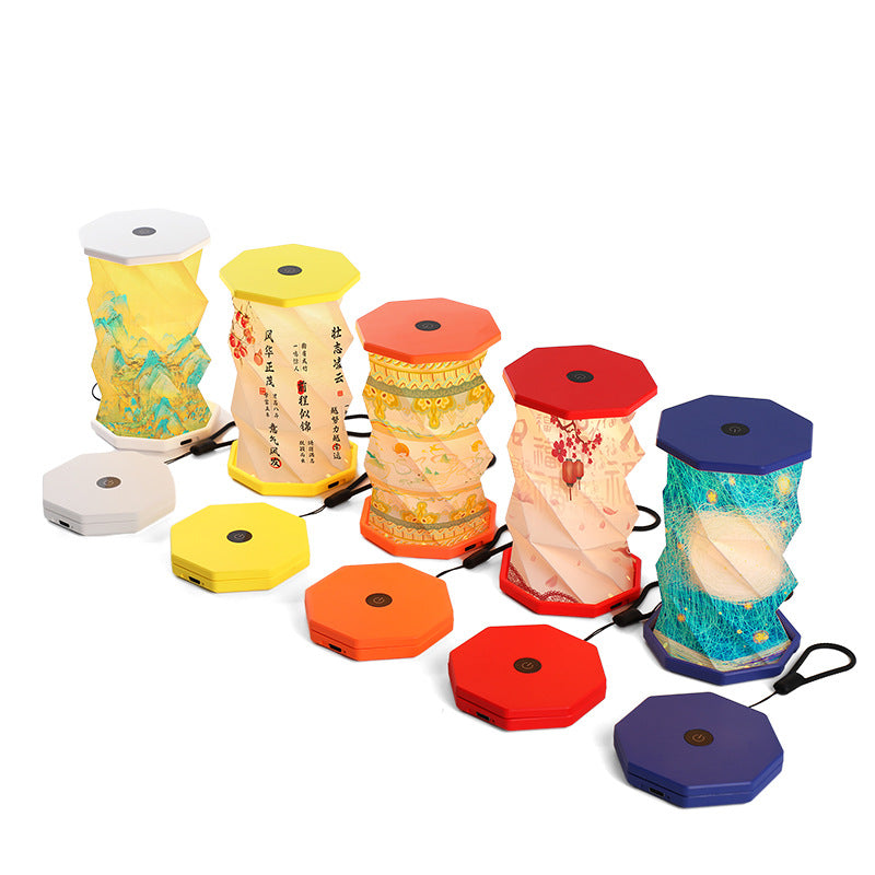 Creative Gift Folding Rotating Lamp