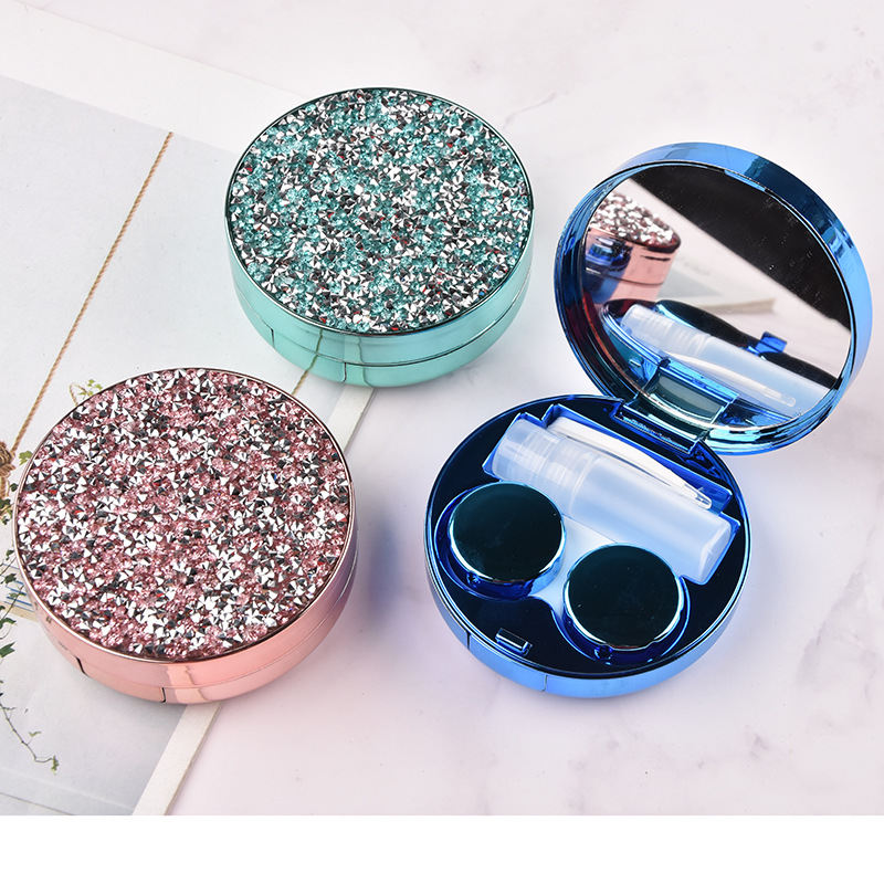 Round Sparkling Star Cosmetic Contact Lenses Care Box Of Contact Lens