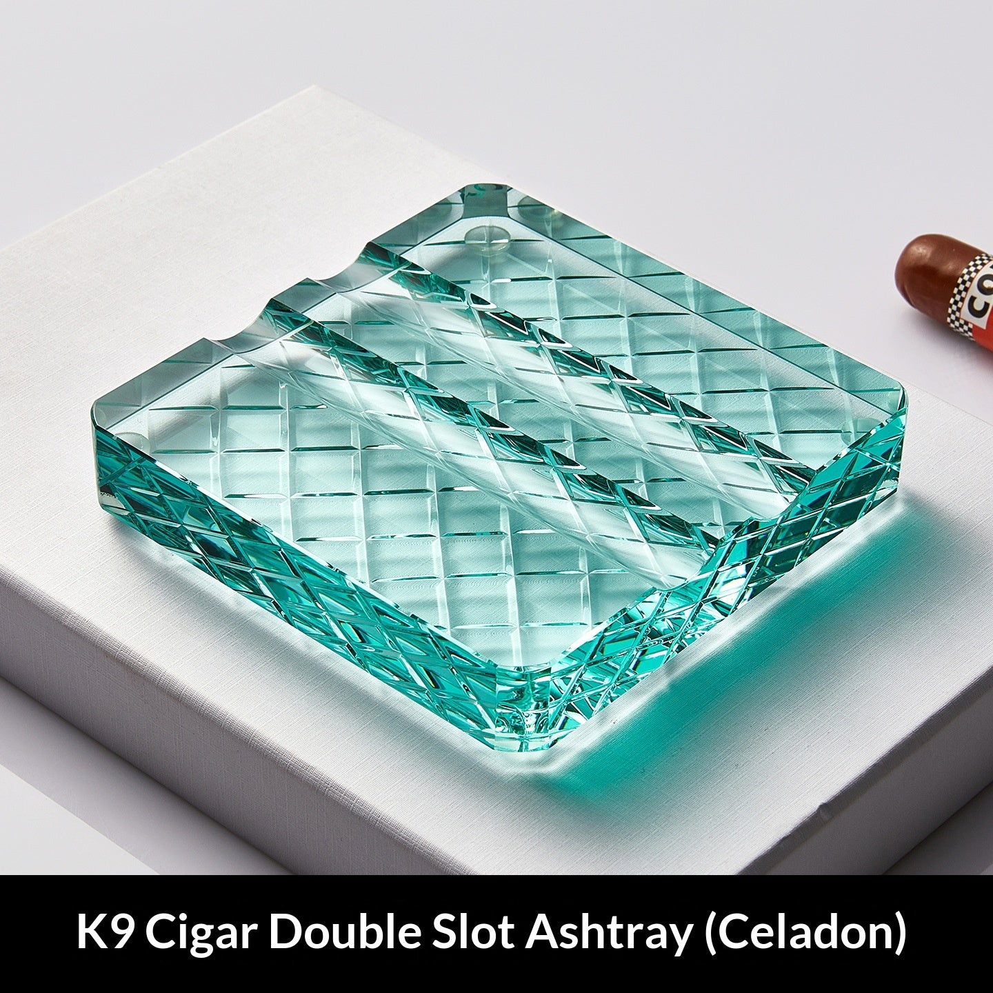 Creative K9 Crystal Glass Cigar-Specific Ashtray For Home Use