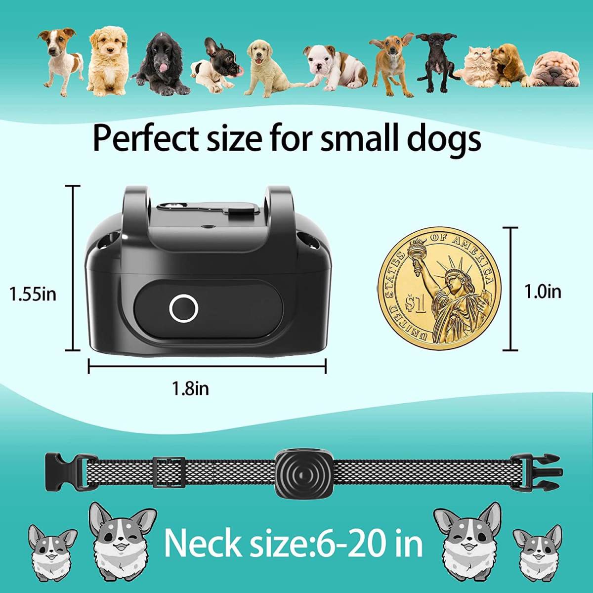 Fully Automatic Vibrating Waterproof Pet Collar