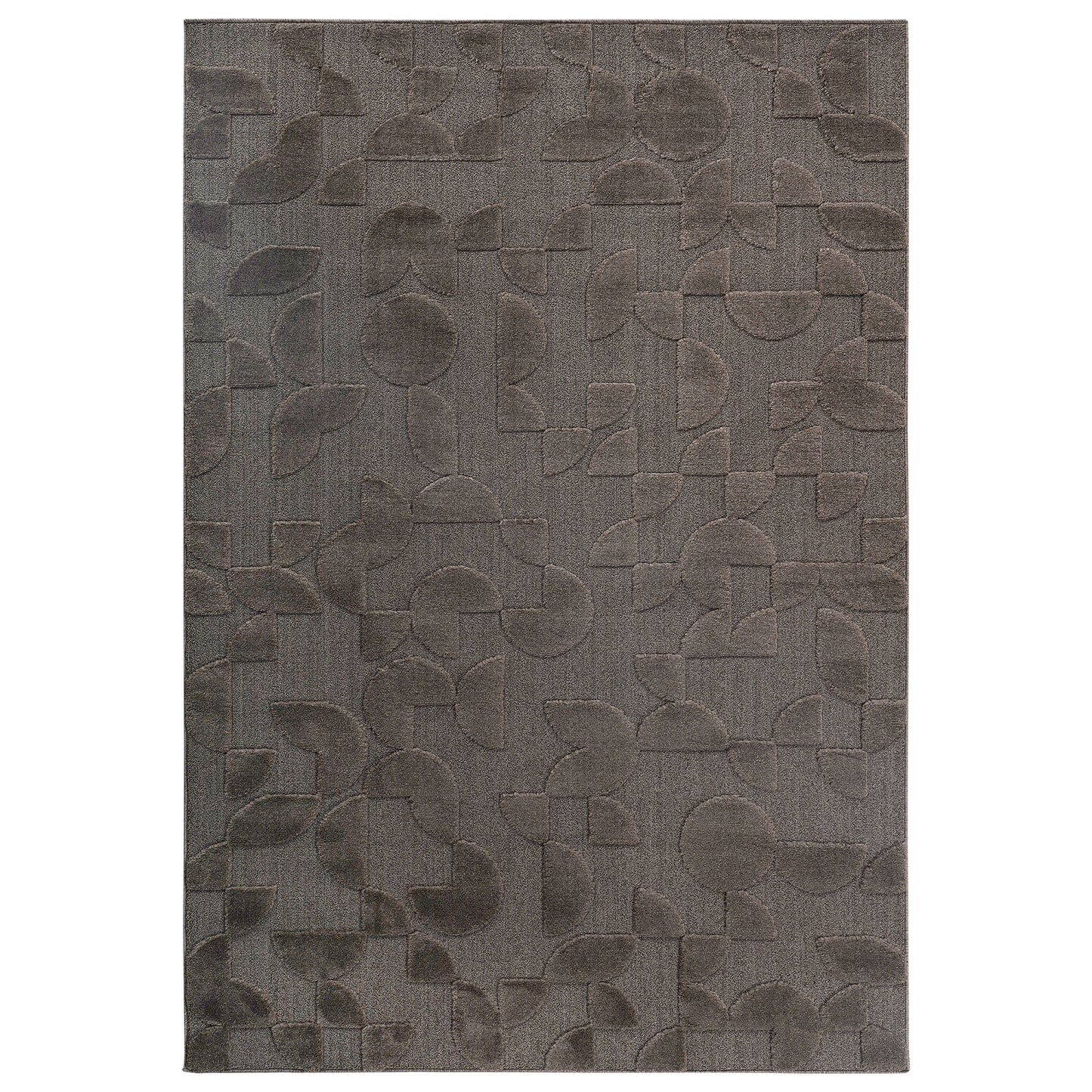 Step  High-Low Brown Indoor Area Rug, Modern, Contemporary, Geometric, Bohemian, Bedroom, Kitchen, Living Room, Non Shedding Carpet
