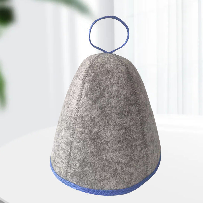 Factory Wholesale Colorful Edged New-style Sauna Hat Felt Bath Cap