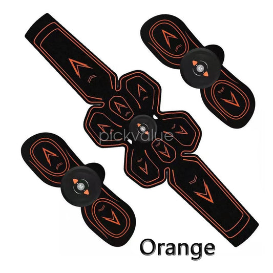 Wireless EMS Muscle Stimulator Toner ABS Abdominal Trainer Body Fitness Massager-Muscle-stimulator-orange-300884