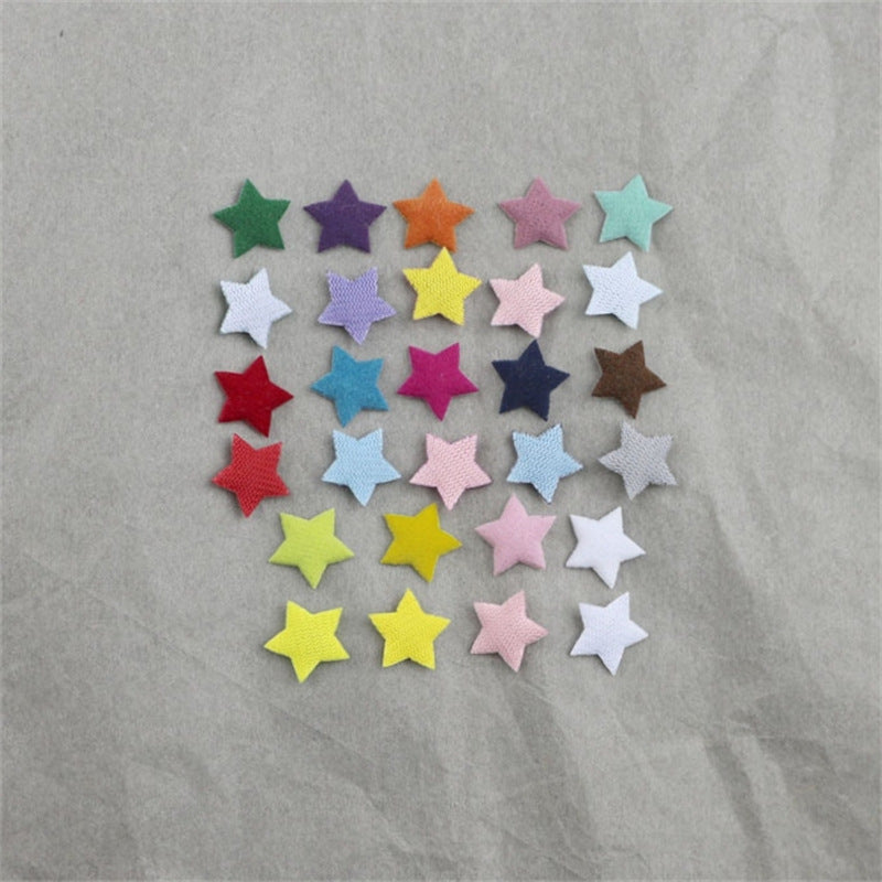 13cm Flocked Fabric Star Accessories For Clothing Trimmings And Accessories