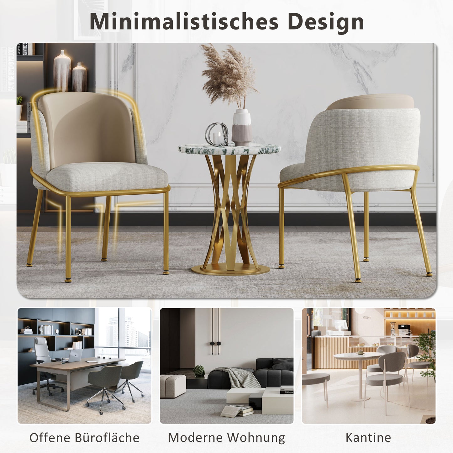4 Pcs Modern Chair With Inclined Chair Leg And Adjustable Feet, Ideal For Home, Open Office Space, Dining Room  Beige