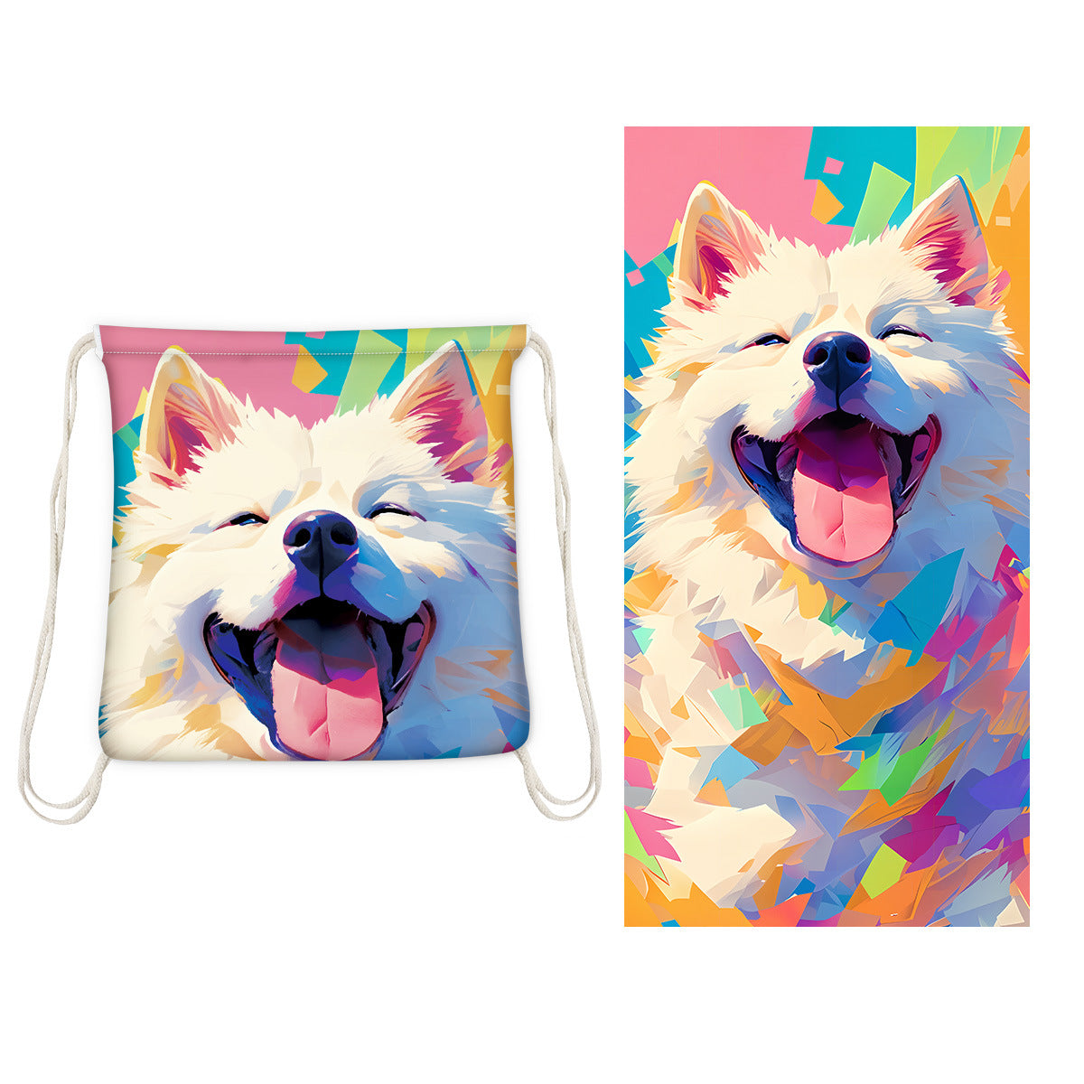 Beach Towel With Integrated Bag Portable Storage Backpack Printed Towel Bath Towel