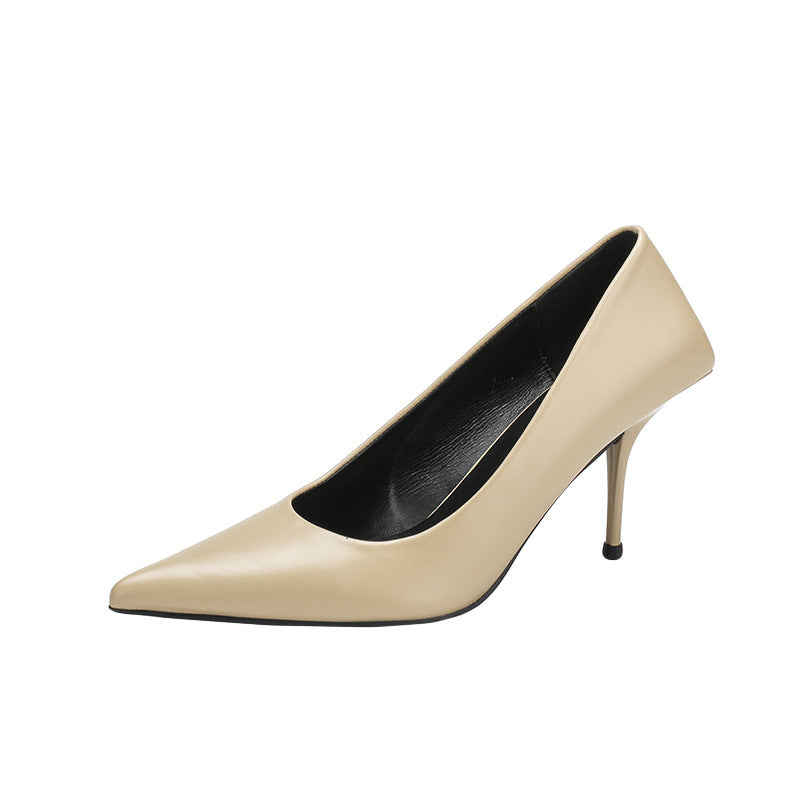 Womens Stiletto-heel Pointed-toe Low-cut Office Pumps