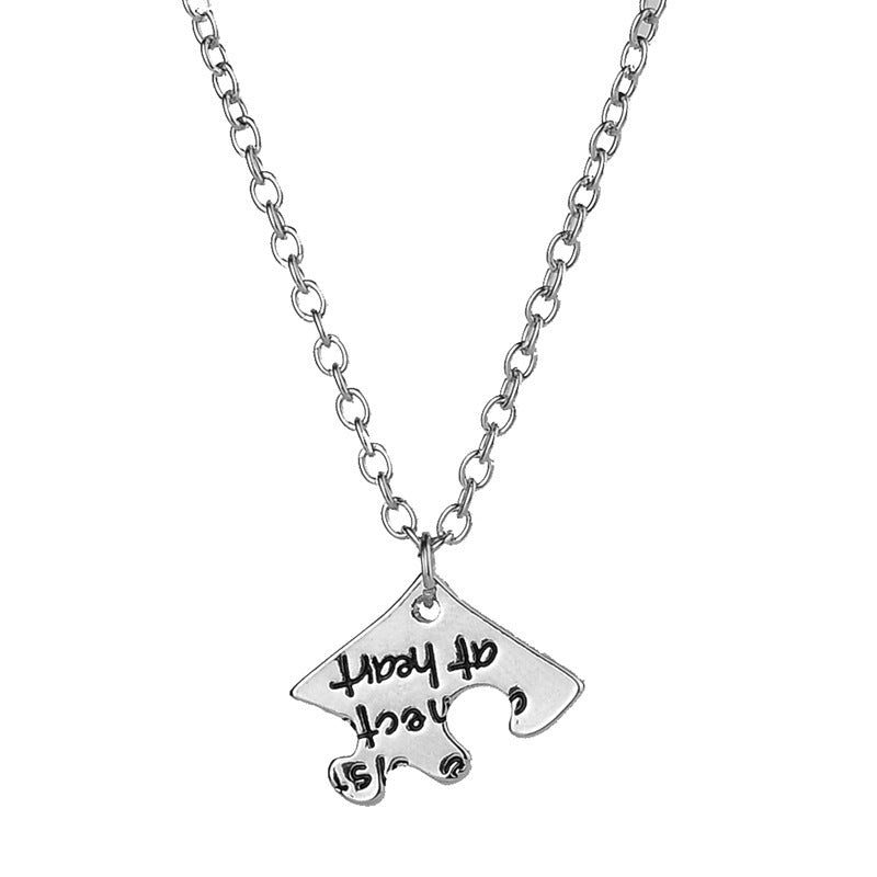 AliExpress Hot Sale Fashion Letter Best Friends Necklace Love Letter Friendship Pendant