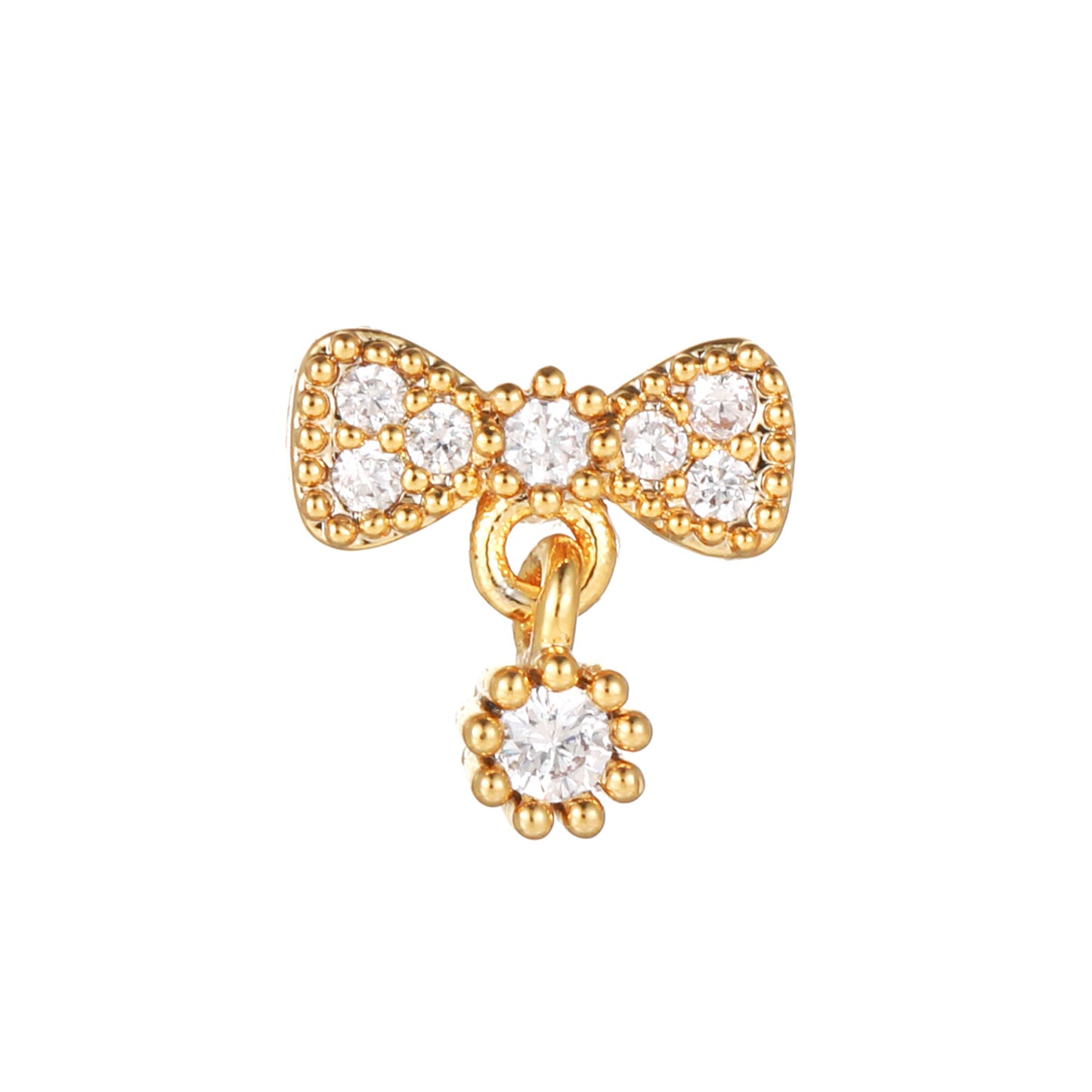Korean-style Tassel Flower Screw Ball Ear Cartilage Piercing
