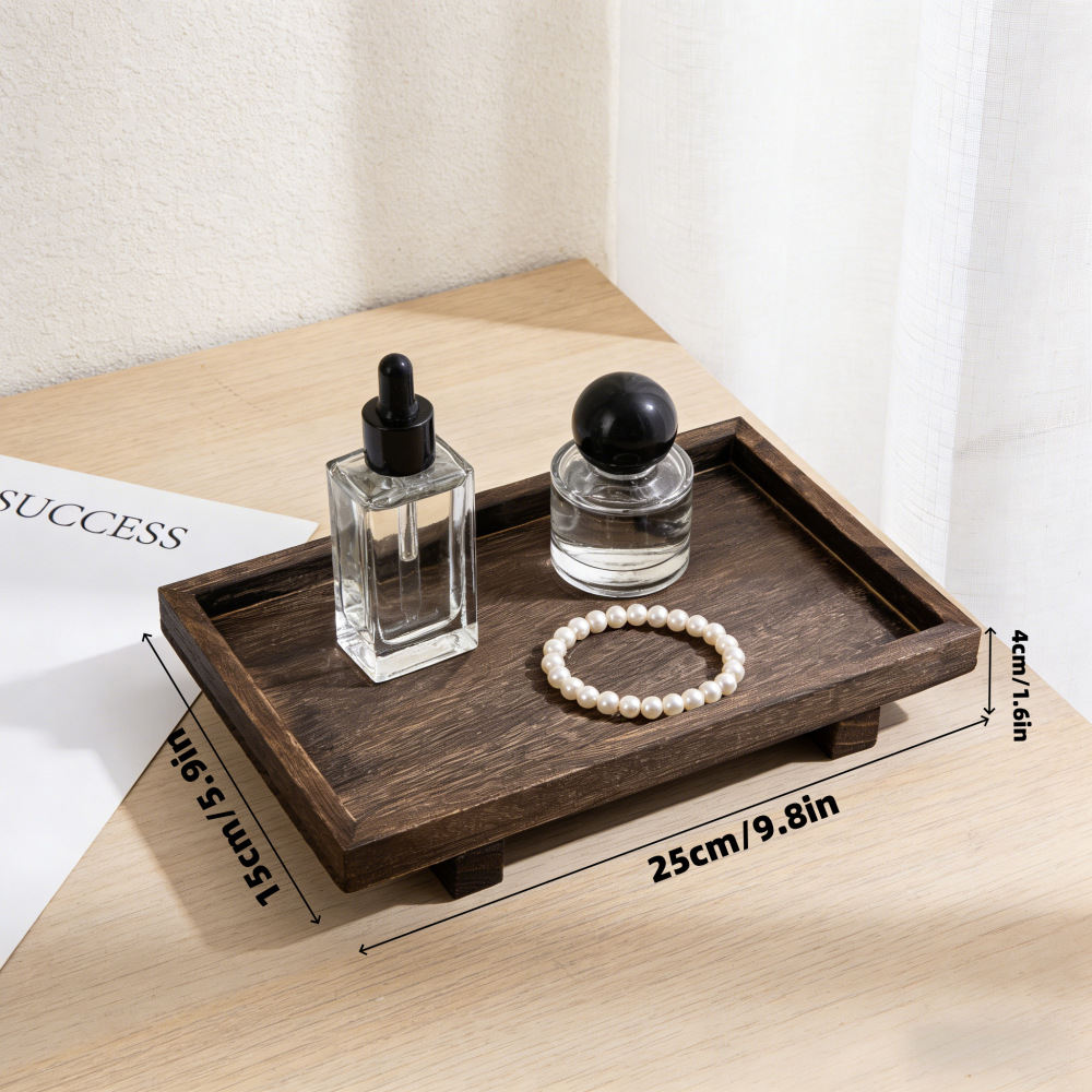 Solid Wood Tray Desktop Storage Tray Rack