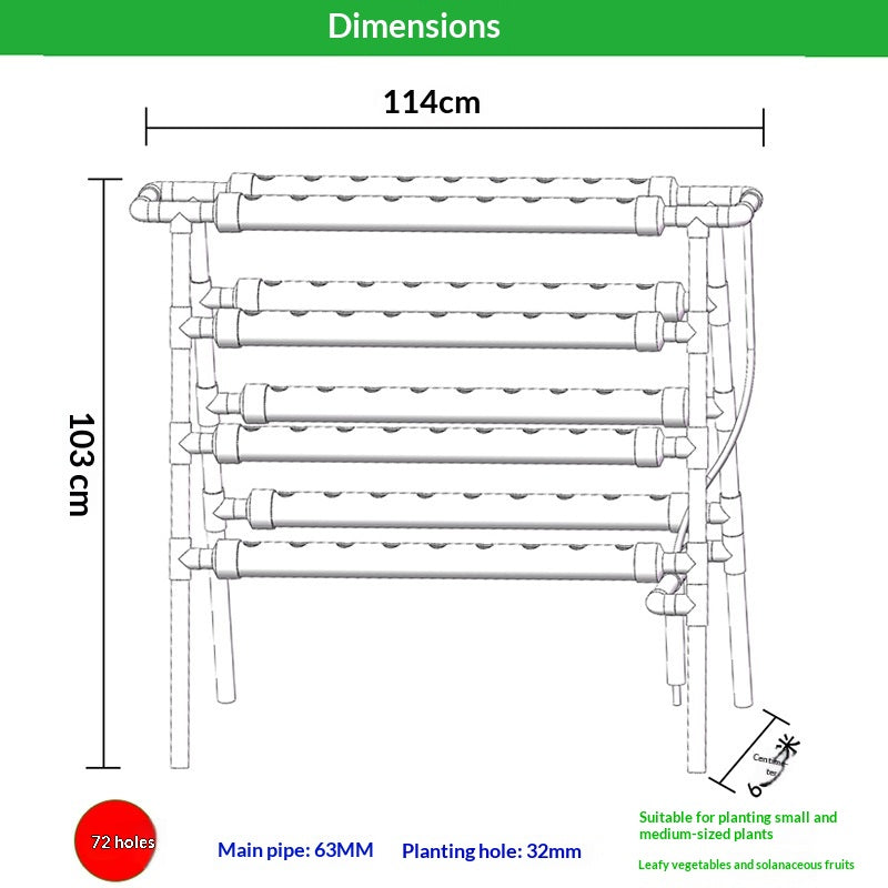 Home Balcony Hydroponic Vegetable Planter With A Double-sided Planting Rack