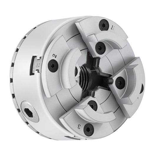 KP96 Lathe Chuck, 4-Jaw 3.75" Diameter, Metal Lathe Chuck Turning Machine Accessories, Self-centering Tool, For Lathe, Precision Machining, Grinding Machines, Milling Machines