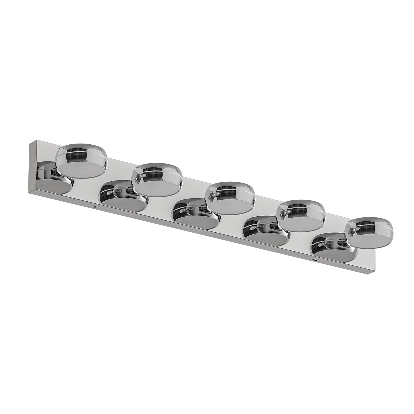 LED Vanity Lights 35in Bathroom Lights Fixtures Over Mirror 5 Light LED Lighting Fixture For Bathroom 18W Mirror Lighting Fixture Modern Bath Light Bar Chrome Bath