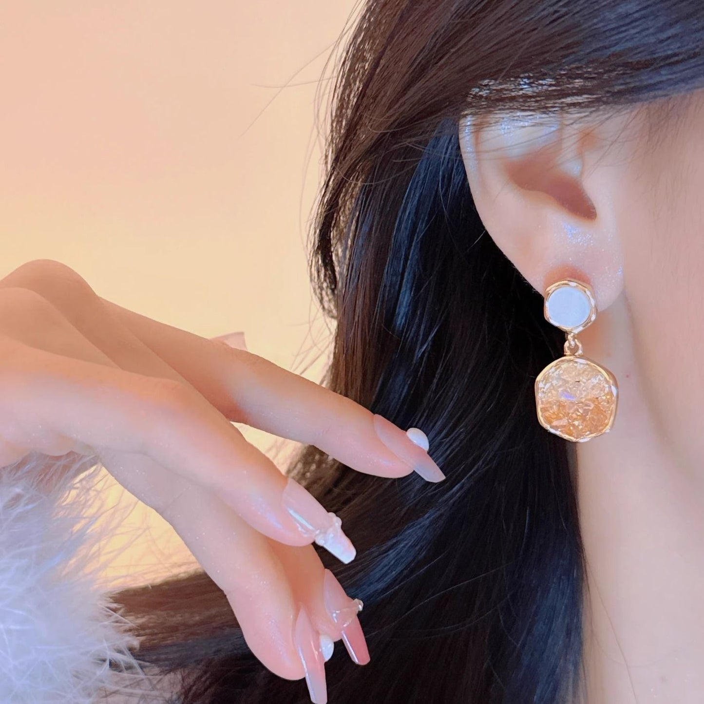 2026 New Bestselling Crystal Drop Earrings For Women, Niche Designer High-End Light Luxury Elegant Stud & Clip On Ear Jewelry