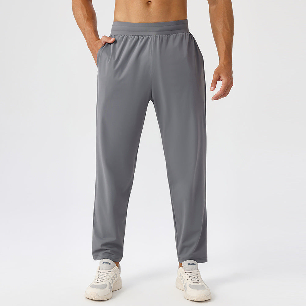 Men's Sporty Casual Long Pants, Quick-Drying And Breathable Fitness Running Trousers