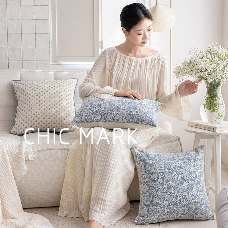 Home Textile Embroidered Cotton-Linen Throw Pillow Cushion