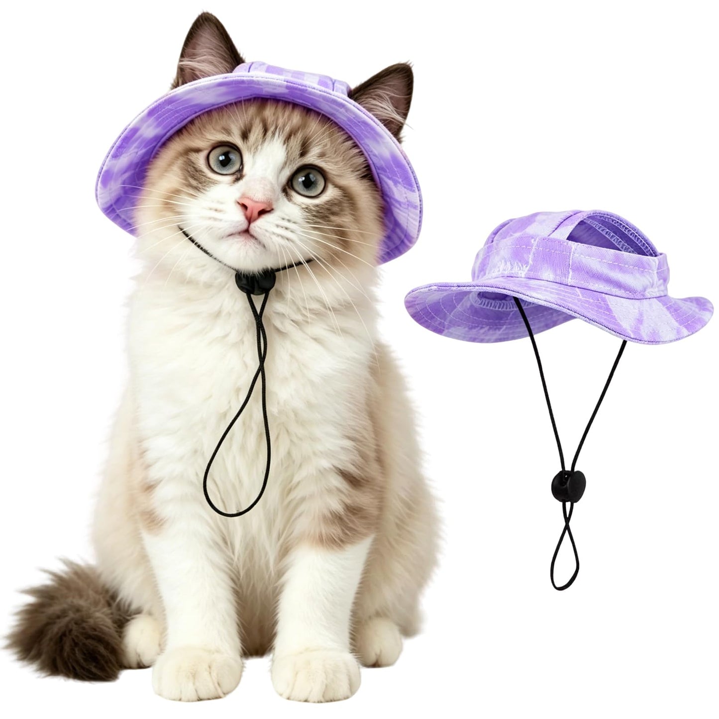 Cat Hats For Cats Only, Cat Sun Hat Sphynx Hat With Ear Hole Kitten Headwear Sun Sombrero Caps Summer Cat Cowboy Hats, Pet Chihuahua Sunscreen Baseball Outdoor Climbing Cap