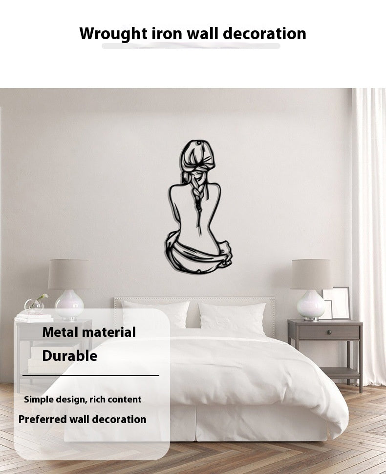 Simple Beauty Line Three-Dimensional Hollow Wall Metal Decoration