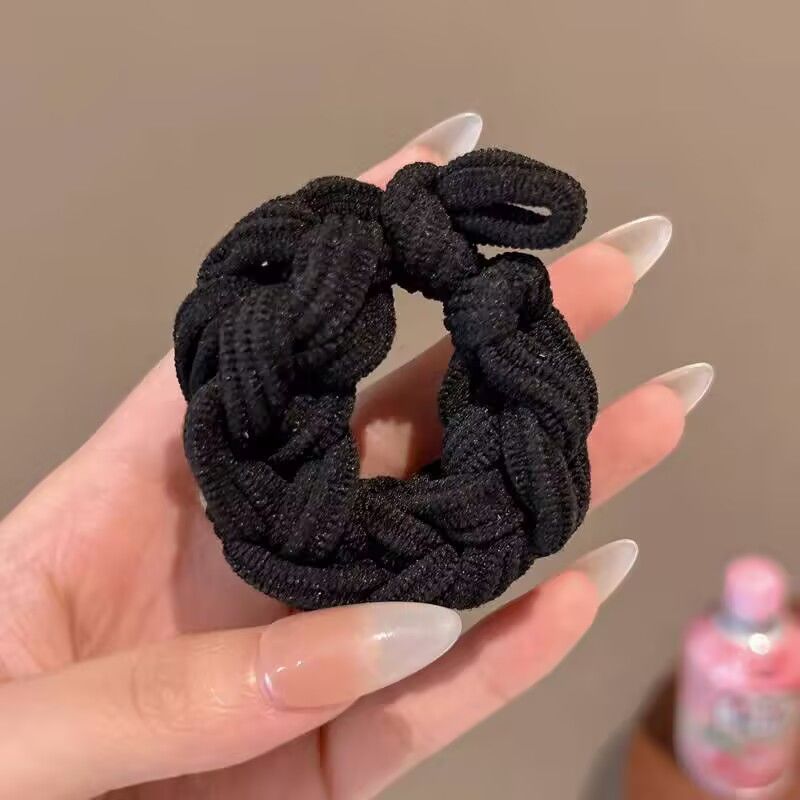 High Ponytail Hair Tie Colorful Braided