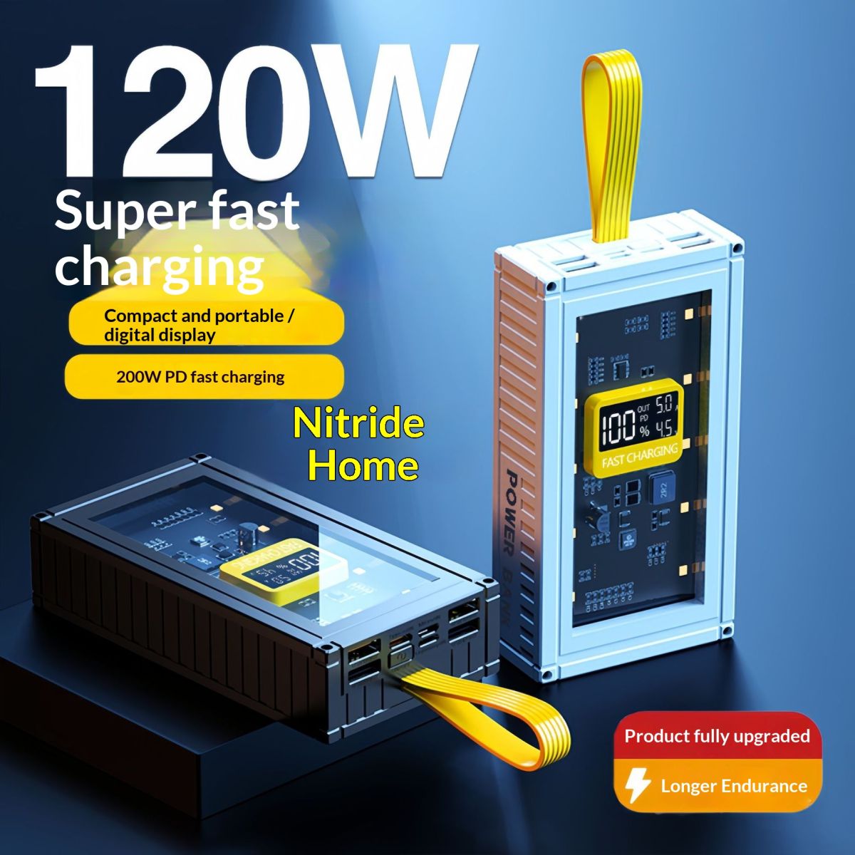 120W Super Fast Charging GaN Power Bank
