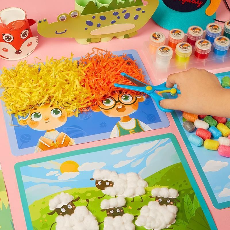 Creative Art And Craft Kit For Kindergartens Including Adhesive Materials For Making Childrens Toys