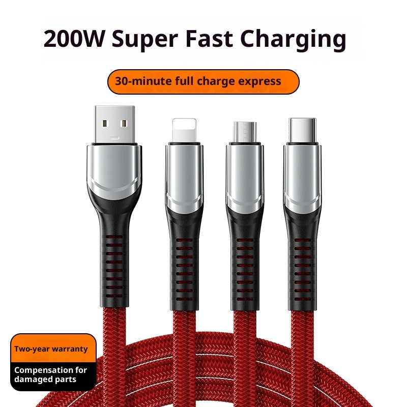 Business High-end 240W Super Fast Charging One-to-three Charging Cable