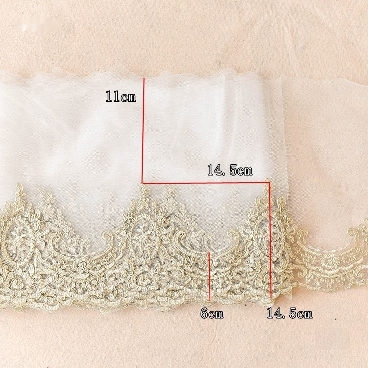 Extra Wide Light Gold Car Bone Lace Children's Fashion Accessories