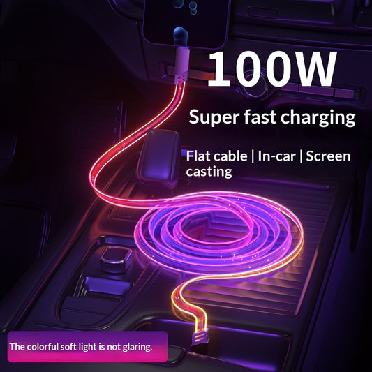 6A Starry Sky Glowing Car Charging Data Cable