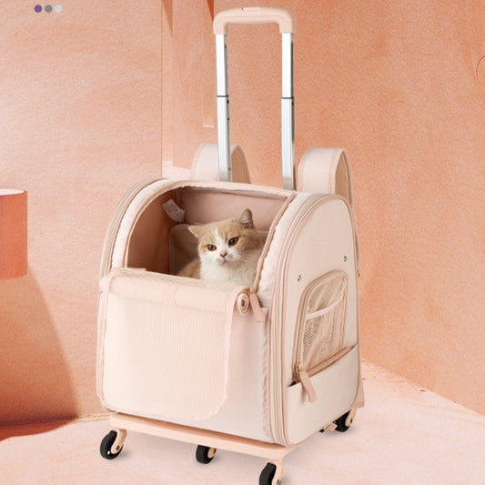 Japan-Korea Pet Carrier With Wheels, Portable And Large Capacity For Outings