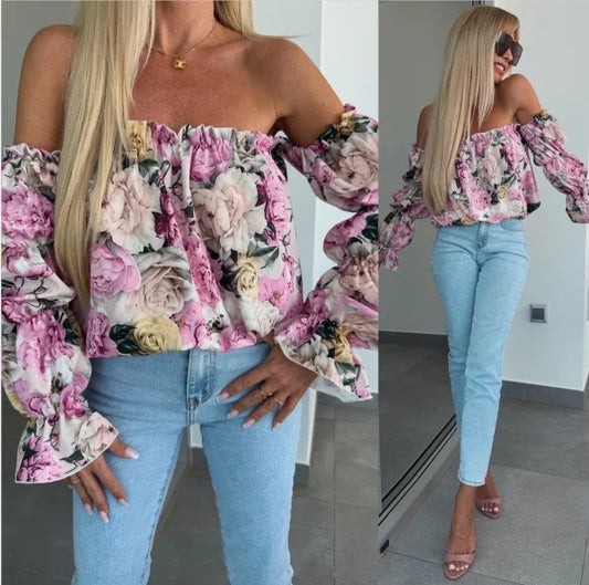 Womens Fashion Sexy Waist-cinching Long Sleeves