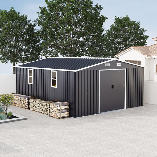 Campcraft 10x12ft 0.23mm Color Steel Plate, Surface Protective Film, Two Daylight Windows, A Practical And Thoughtful Gift,two Colors Can Be Freely Selected Storage Sheds