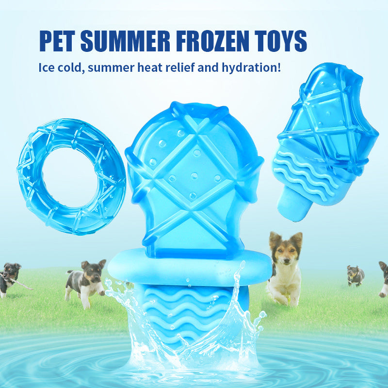 Summer Ice Cold Dog Popsicle Cooling Pet Supplies Water Filled Ice Cold Stick Ice Dog Teething Toy Set