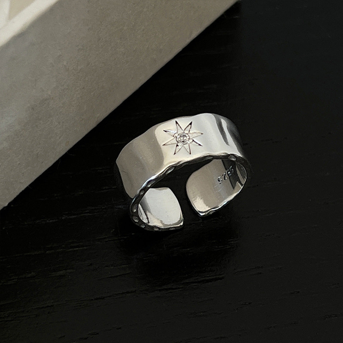 925 Sterling Silver Simple Korean Open Ring Ins Daily Wear