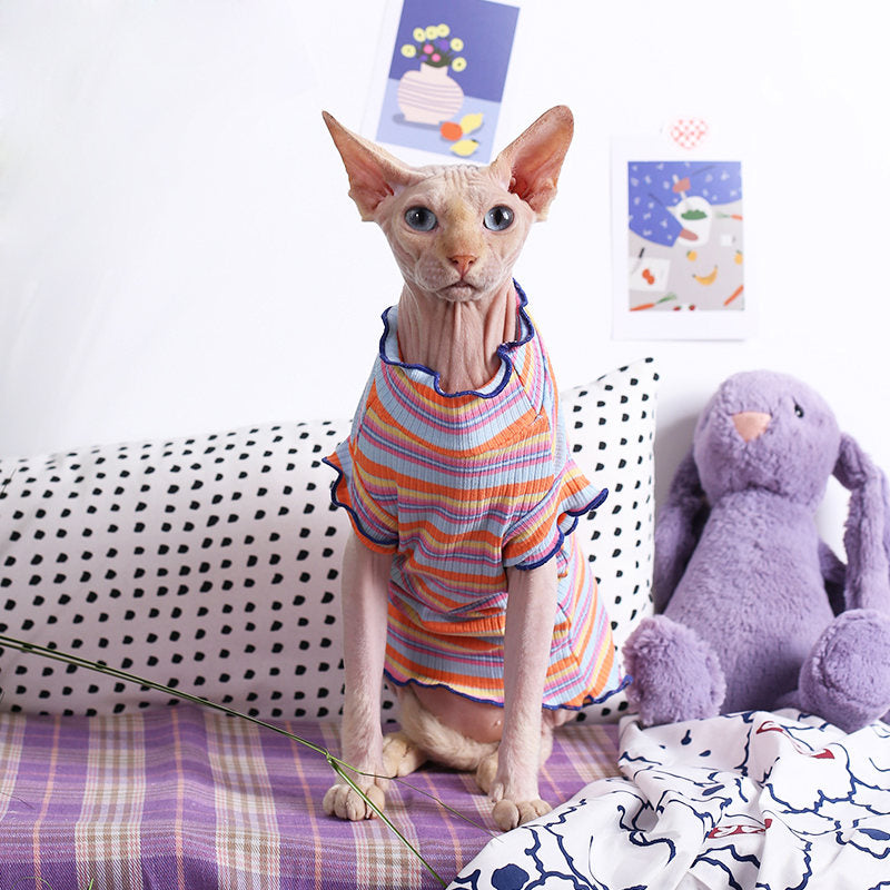 Hairless Cat Pet High-Elastic Pure Cotton Pique Short Sleeve