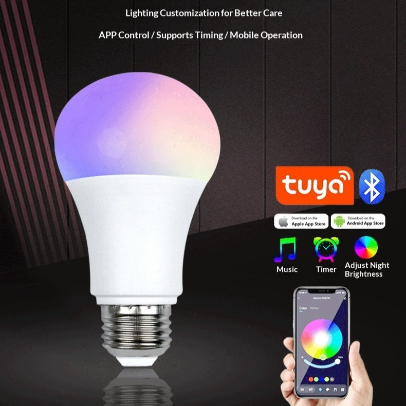 LED Smart Color-changing Bulb With E27 Screw Baseinternet-famous Multi-color Mood-boosting RGB Light