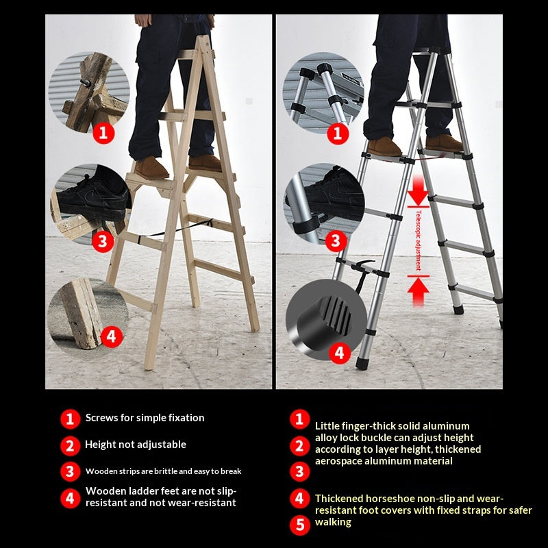 Thickened Aluminum Alloy Mobile Lifting Work Platform Ladder