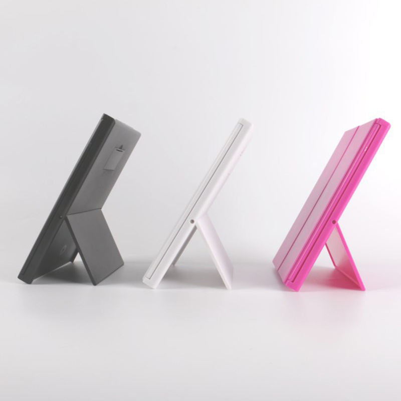 Three-fold Makeup Mirror Portable Desktop Bracket Folding LED Mirror