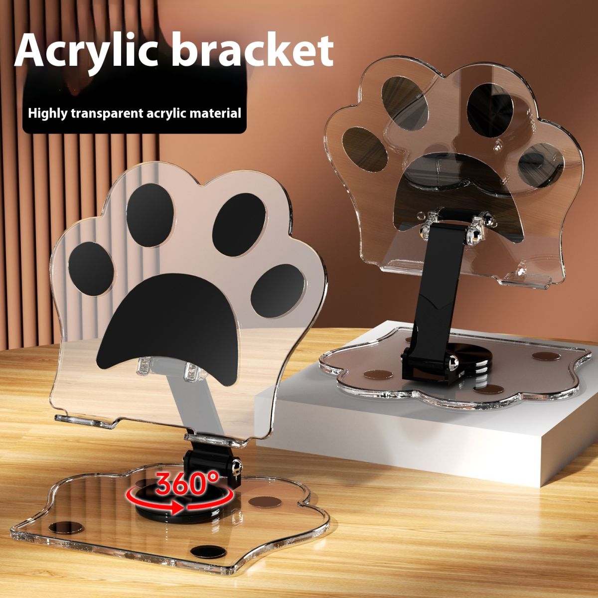 Acrylic Rotating Mobile Phone Stand Desktop