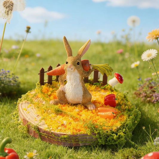 Creative Resin Rabbit Figurine Home Decor Gift