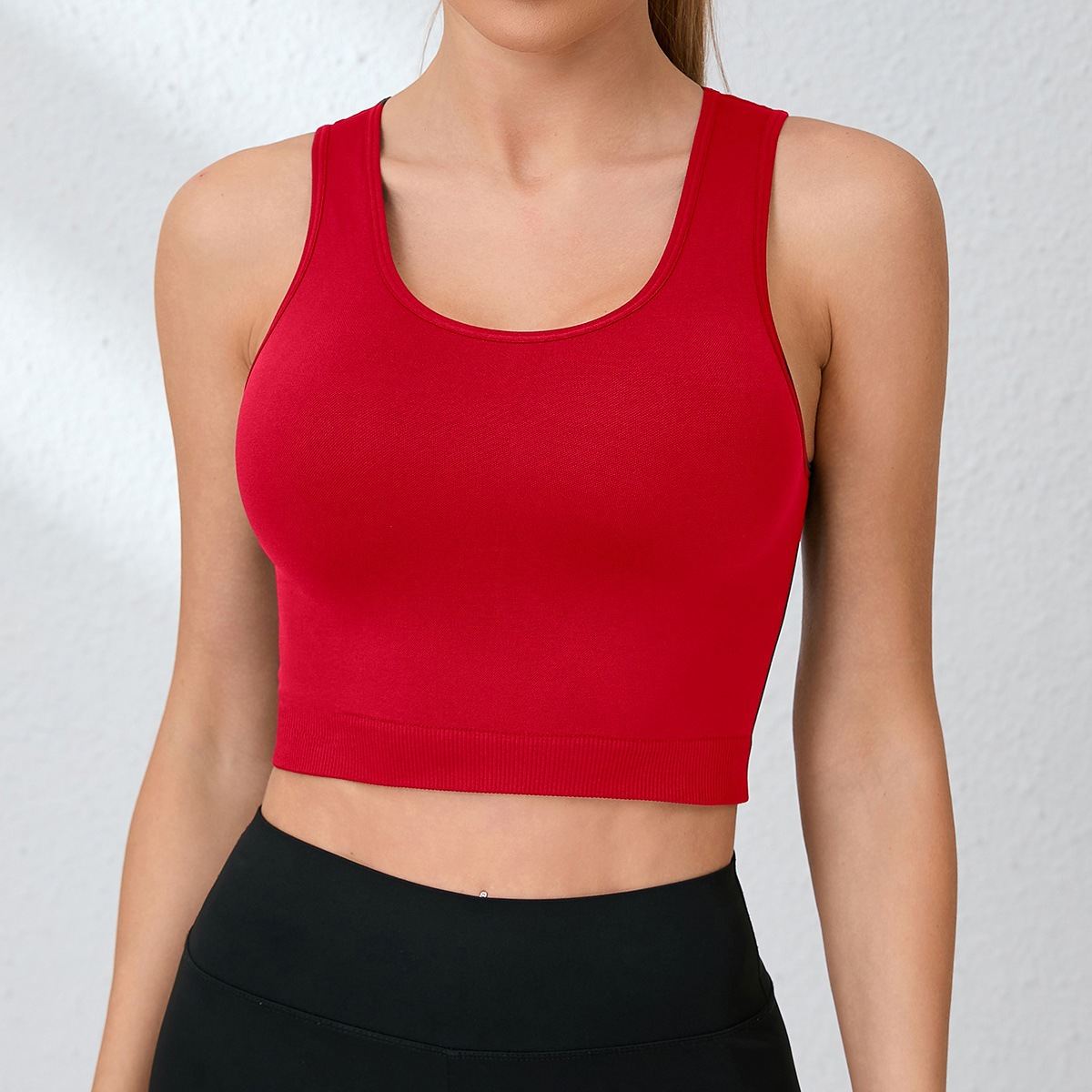 Women's Yoga Top Summer Seamless Quick-Dry Four-Way Stretch Backless