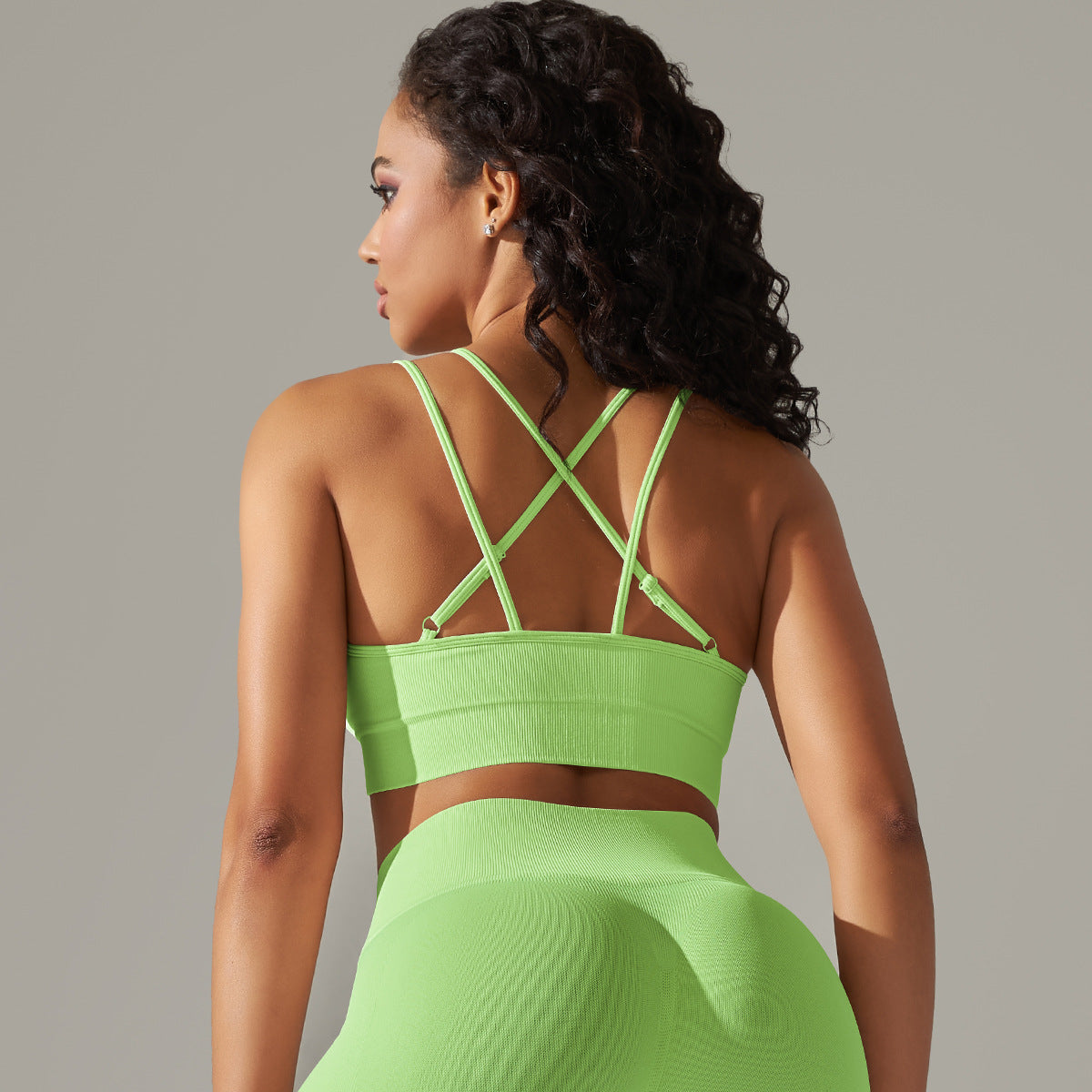 Seamless Knitted Beauty Back Yoga Clothes Running Workout Bra