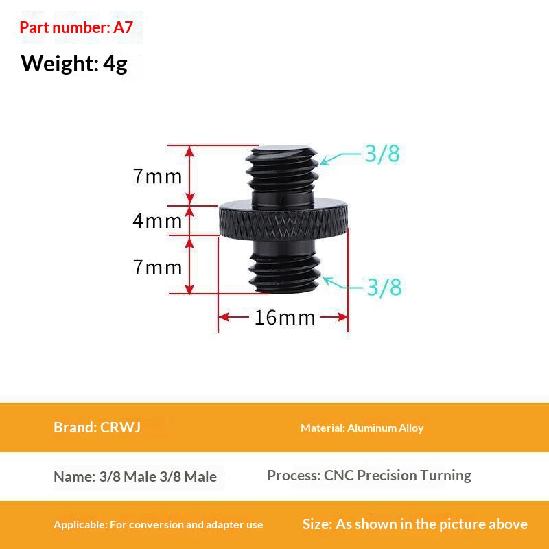 14 To 38 Camera Screw M4 M5 M8 M10 M12 Aluminum Tripod Head Photography Equipment Accessories